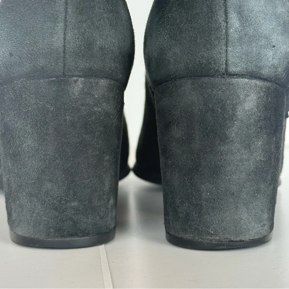 MICHAEL Michael Kors Ankle Bootie 9.5 Black Suede Side Zipper 2.5” Heel